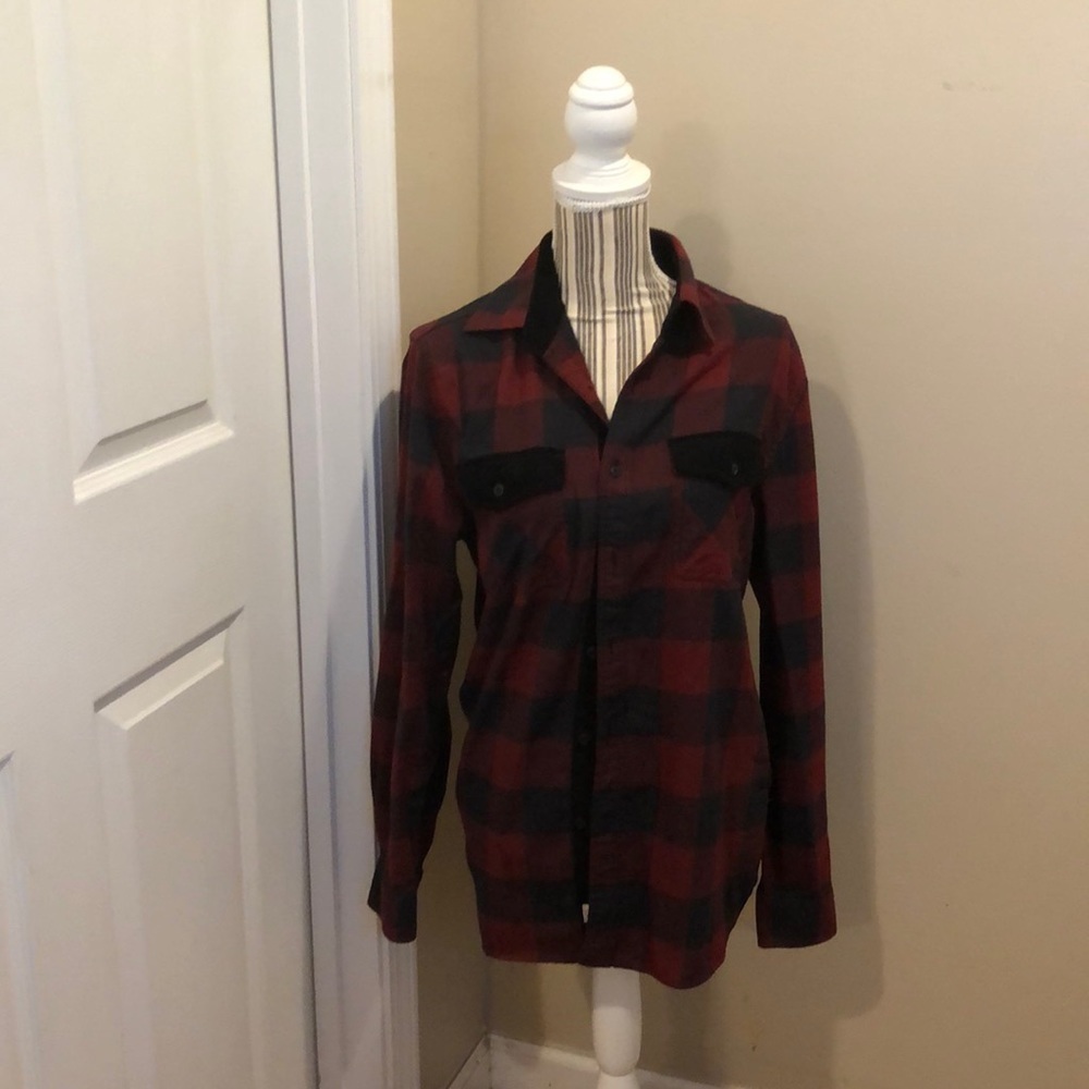 Boston Trader Plaid Button Up Shirt Size Small - image 1